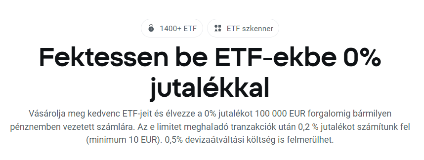 XTB ETF befektetés 0% jutalékkal több mint 1900 ETF-el a platformon