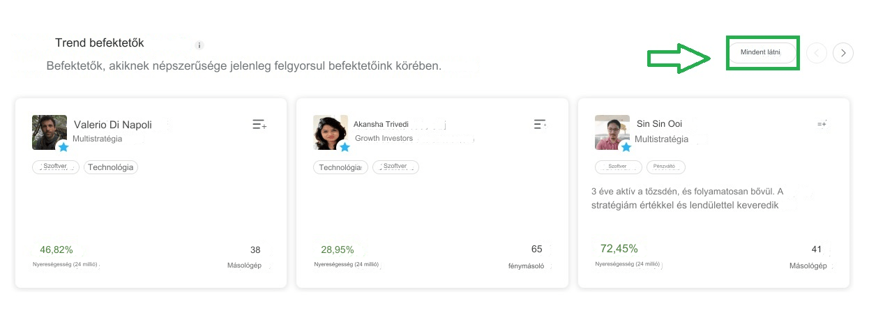 Másolási kereskedés etoro