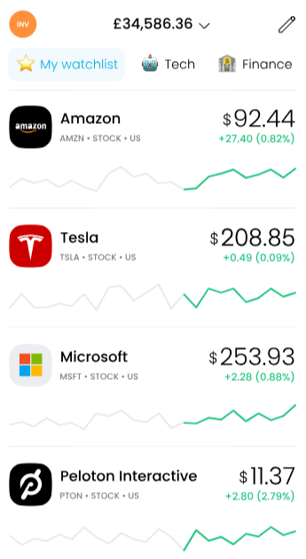 A Trading 212 több mint 9000 részvényt és ETF-et kínál.