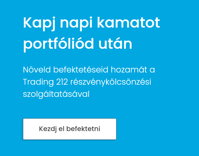 A Trading 212 részvénykölcsönzési programja