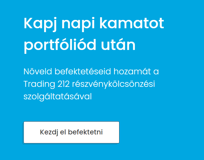 A Trading 212 részvénykölcsönzési programja