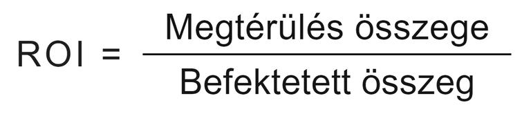 A ROI képlete a nettó nyereség alapján
