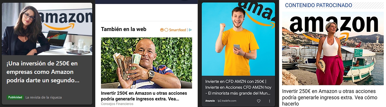 Példák az Amazon részvényvásárlási átverésére