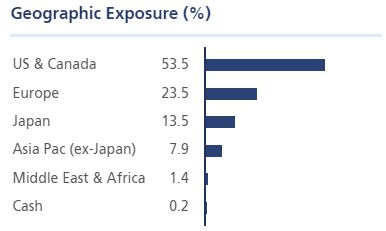 Mesterséges intelligencia és befektetés: A Polar Capital Artificial Intelligence földrajzi kitettsége