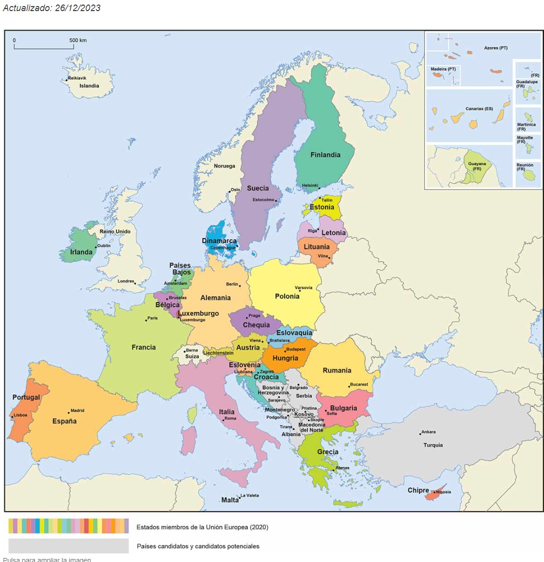 Az Európai Unió tagállamai | Forrás: Lo entiendo