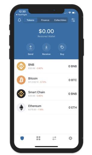 Trust Wallet, a Binance által alkalmazott forró tárca