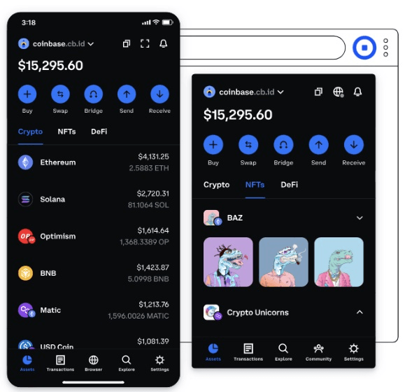 A Coinbase Wallet rendkívül könnyed felhasználói élményt kínál
