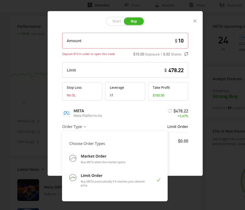 4. lépés: Állítsd be a megbízást!