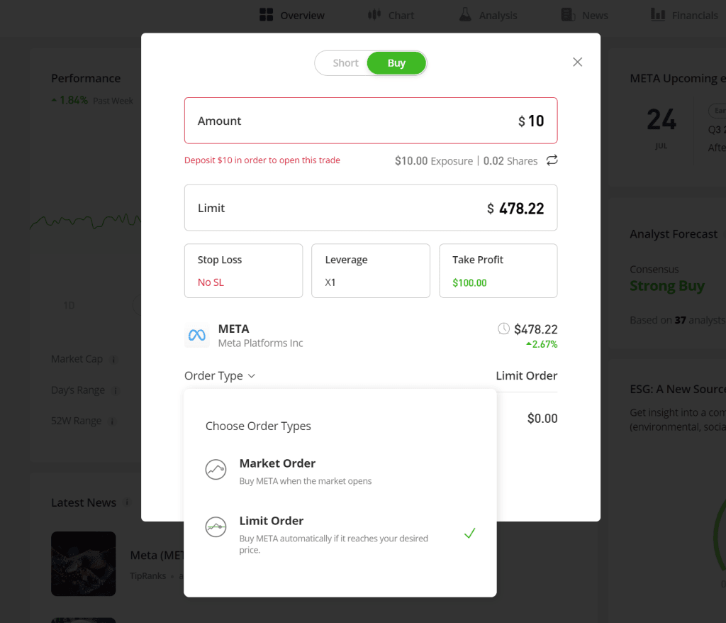 4. lépés: Állítsd be a megbízást!