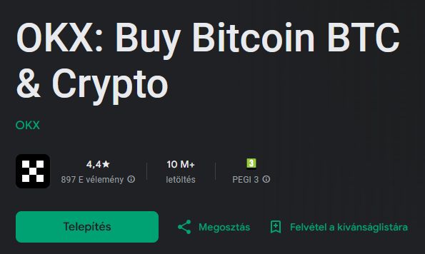 Felhasználói vélemények az OKX-ről a Google Play Áruházban
