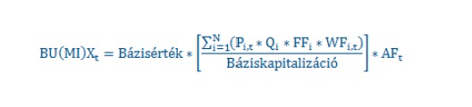 BUX számításának a képlete