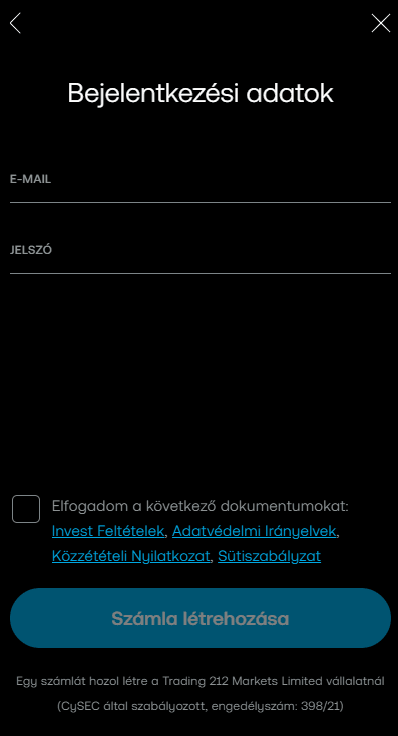 Trading 212 regisztráció