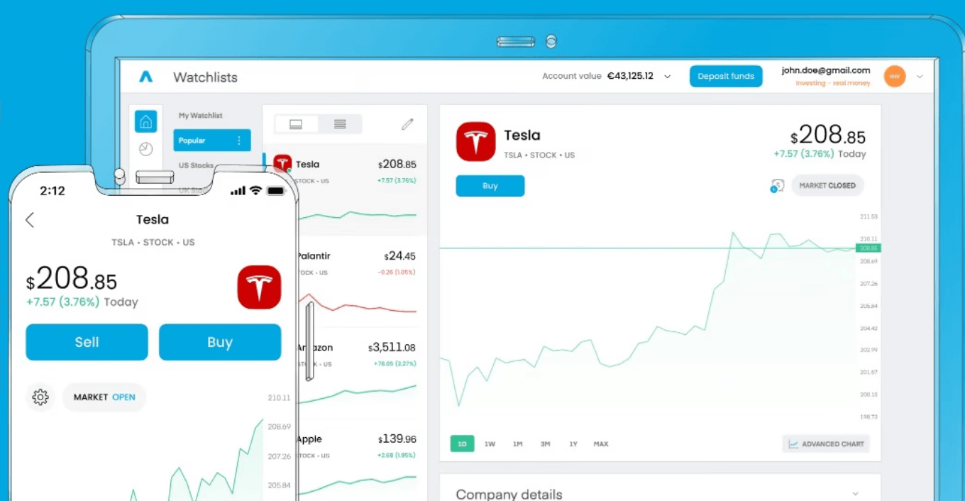 Trading 212 platform
