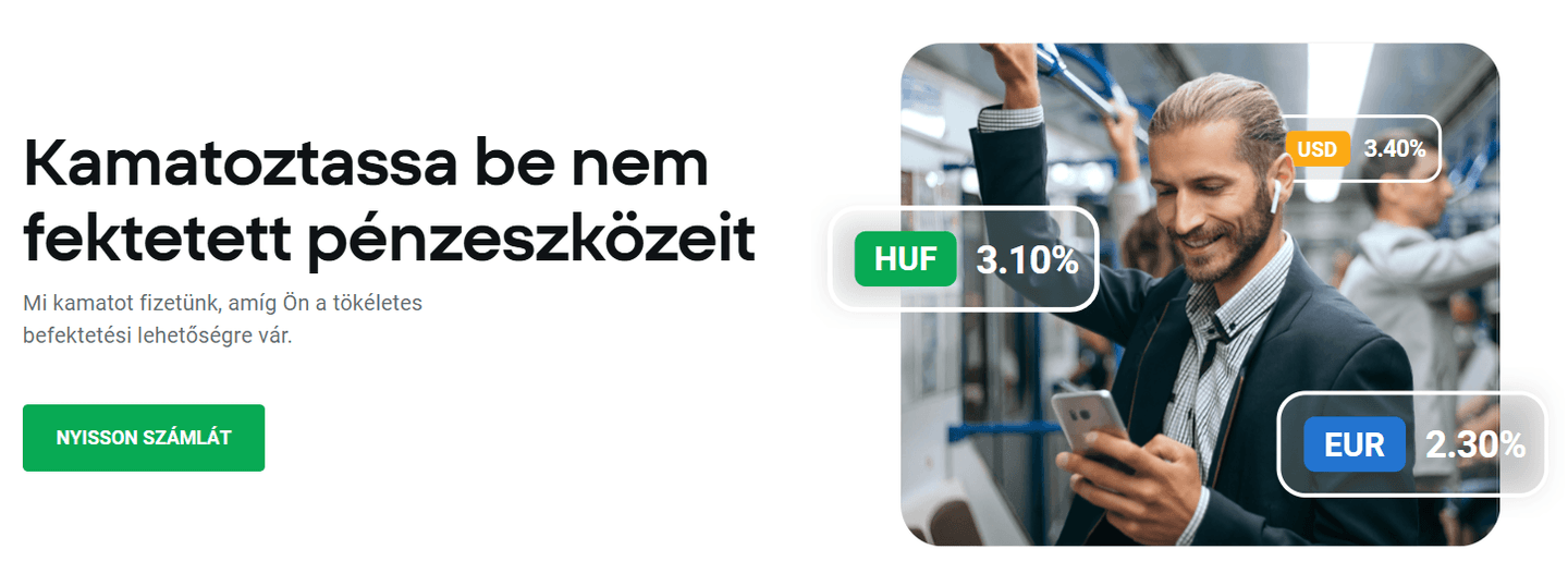 Kamatot fizető befektetési számla különböző devizákban elérhető hozamokkal