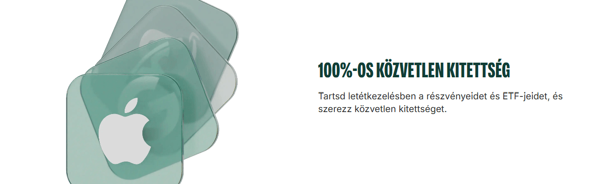 Apple-részvény közvetlen kitettsége a Bitpandán, részvények és ETF-ek letétkezelésével.