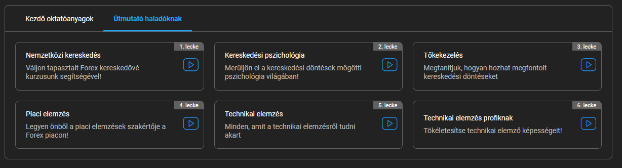 Az iFOREX Europe haladó kereskedési videói piacelemzésről, kereskedési pszichológiáról, tőkekezelésről és technikai elemzésről.